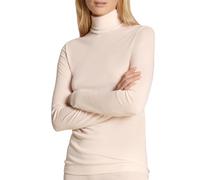 CALIDA True Confidence Langarmshirt Damen, mit Rollkragen, aus Wolle-Seide, Feinripp, temperaturausgleichend und geruchsneutralisierend