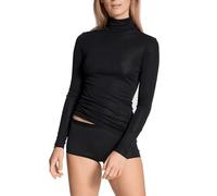CALIDA True Confidence Langarmshirt Damen, mit Rollkragen, aus Wolle-Seide, Feinripp, temperaturausgleichend und geruchsneutralisierend
