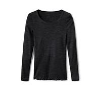 CALIDA True Confidence Langarmshirt Damen | temperaturausgleichend, angenehm leicht, fein und geschmeidig mit feiner Rippenstruktur