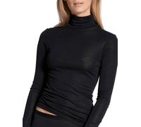 CALIDA True Confidence Langarmshirt mit Rollkragen Damen, aus Wolle-Seide, Feinripp, temperaturausgleichend und geruchsneutralisierend