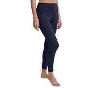 Leggings CALIDA "True Confidence", Damen, Gr. S (40/42), N-Gr, blau (evening blau), Feinripp, Obermaterial: 70% Schurwolle, 30% Seide, normal lang, Hosen, wärmend, elastisch, Feinripp-Qualität, atmung