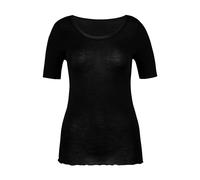 Kurzarm-Shirt aus Wolle-Seide Calida Black 1M002/30X48