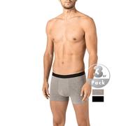 CALIDA Natural Benefit Boxershorts Herren, im 3er-Pack, weicher Elastikbund Jet-Black 58-60