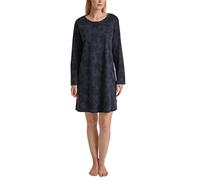 CALIDA Winter Dreams Langarm-Nachthemd Damen, Länge 95cm, aus 100% Baumwolle Dark Lapis Blue 36-38