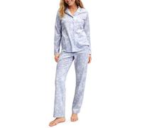 CALIDA Winter Dreams Pyjama Damen | durchgeknöpfter Schlafanzug, weich und angenehm wärmend mit Interlock-Qualität