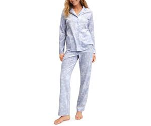 CALIDA Winter Dreams Pyjama Damen | durchgeknöpfter Schlafanzug, weich und angenehm wärmend mit Interlock-Qualität
