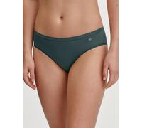 Slip CALIDA "Natural Comfort", Damen, Gr. M (44/46), deep emerald grün, Single Jersey, Obermaterial: 92% Baumwolle, 8% Elasthan, normal, Unterhosen, Regular Cut, elastisch, weich, Single Jersey Qualit