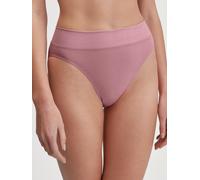 High-Waist-Slip CALIDA "Elastic", Damen, Gr. M (44/46), lila (lilas), Single Jersey, Obermaterial: 94% Baumwolle, 6% Elasthan, körpernah, Unterhosen, breiter Softbund, elastisch, Single Jersey, atmung