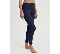 Leggings CALIDA "True Confidence", Damen, Gr. M (44/46), N-Gr, blau (evening blau), Feinripp, Obermaterial: 70% Schurwolle, 30% Seide, Casual, normal lang, Hosen, wärmend, elastisch, Feinripp-Qualität