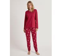CALIDA Family & Friends Pyjama Damen, warme Baumwollqualität