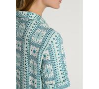 CALIDA Palm Dreams Kurzarm-Nachthemd Damen, weich, pflegeleicht, natürliche Wärmeisolation, dekorative Schlitze, Länge 95cm