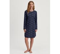 Calida Midnight Dreams Long Sleeve Nightdress Marine Baumwolle X-Small Damen