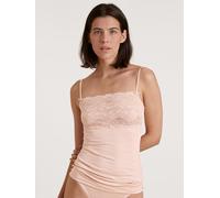 Unterhemd CALIDA "Sensual Secrets" Gr. M (42/44), N-Gr, rosa Damen Unterhemden Damenwäsche Spaghetti-Top mit breitem Spitzensaum (42473045-M)