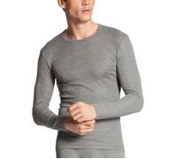 CALIDA Wool & Silk Langarmshirt Herren, aus Schurwolle und Seide, Feinripp, temperaturregulierend und geruchsneutralisierend
