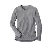 Calida Langarmshirt Wool & Silk Herren Feinripp 80% Schurwolle/20% Seide Grau (platin melé) Gr. L