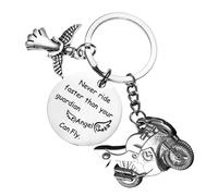 Calkkrer Schutzengel-Schlüsselanhänger für Motorrad und Autofahrer - EIN Glücksbringer-Anhänger. Drive-Safe-Schlüsselband: Geburtstags- oder Vatertagsgeschenk.