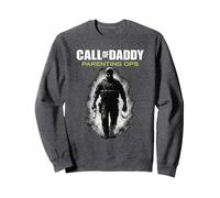 Call of Daddy Parenting Ops - Vatertag Great Dad Joke Sweatshirt, Unisex für Erwachsene, Anthrazit Meliert, XXL