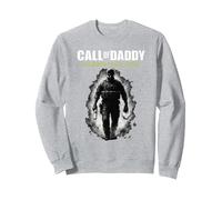 Call of Daddy Parenting Ops - Vatertag Great Dad Joke Sweatshirt, Unisex für Erwachsene, Grau Meliert, S