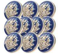 CALLARON 10 Stück Runde Metallknöpfe 16mm aus Legierung Langlebige Selbstgemacht Nähknöpfe für Mäntel Anzüge und Kleidungszubehör