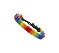 CALLARON 2 Stück Handgefertigtes Geflochtenes Regenbogen armband Buntes Lgbt Freundschaftsarmband für Lesbische Langlebiges Farbenfrohes Handgelenksband als Symbol für Liebe und