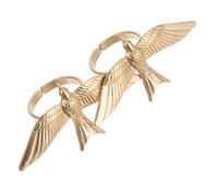 CALLARON 2 Stück Verstellbare Edelstahl Ringe Friedens-taube Design Vintage Schmuck Damen Offene Federring Symbolische Vogelflügel Freundschaftsring für Alltag und Jubiläum