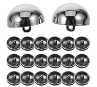 CALLARON 20mm Metall Nähknöpfe Pilzform 20 Stück Silberne Shanks Knöpfe aus Legierung Robust für Mantel Blazer Selbstgemacht Kleidung