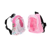 CALLARON 2stücke Miniatur Rucksack Deko Modelle Kleine Rucksäcke Puppe Haus Schreibtisch Ornament Fotografie Requisiten