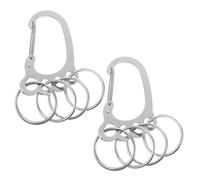 CALLARON 2stücke Schlüsselanhänger mit Karabinerhaken für Schlüssel und Gürtel Metallschlüsselringe als Schlüsselorganizer Autoschlüsselanhänger mit Schlüsselringclips