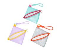 CALLARON 3 Stück-Pack Kleiner Geldbörsen Aus Atmungsaktivem Tofu Mesh Mit Reißverschluss Kleines Tragbares Aufbewahrungsetui Für Lippenstift Kopfhörer Und Münzen Kompakte Reise Organiser Für Frauen