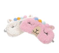 CALLARON 4 Sätze Schlafmaske Abdeckung Nacht Blind Sortiert Schlafen Geschwollen Alpaka Plüsch Augenbinde Lidschatten Augenmasken Für Den Schlaf Plüsch -augenmaske Sherpa 2 Stücke * 4