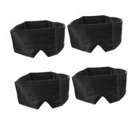 CALLARON 4 Stück Schattierende Augenabdeckung Schlafen Schlafmasken Blackout LED reisen lidschatten Nachtschlafmaske Tiefe Schlafmaske reise schlafmaske Seidenimitat aus Baumwolle Schwarz