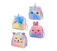 CALLARON 4 Stück Teiliges Einhorn Münzgeldbörse aus Hochwertigem Material Niedliche Tierform Strapazierfähige Aufbewahrungstaschen für Mädchen und Praktische Portemonnaie Alternative