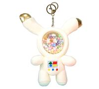 CALLARON Astronaut Kaninchen Plüsch Schlüsselanhänger Weicher Baumwollstoff Dekorativer Taschenanhänger Für Kinder Langlebiger Raumfahrer Schlüsselanhänger Multifunktional Für Schlüssel Rucksack