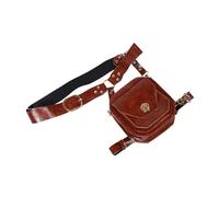 CALLARON Retro Bauchtasche aus Kunstleder Mittelalterliche Hüfttasche im Wikingerstil Kleine Damen-geldbörse Outdoor-Tragetasche für Festivals und Kostüme