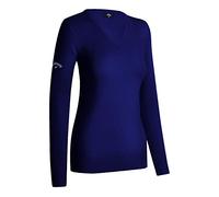 Callaway Damen Merino Wool Long Sleeve Sweater Pullover, Dunkles Marineblau, S