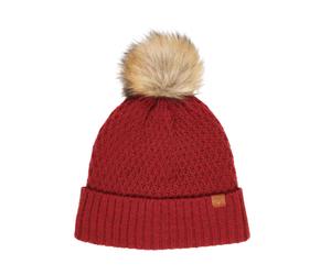 Callaway Pom Pom Beanie Damen Wintermütze, rot