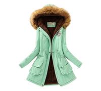 callmo Outdoorjacke Damen Wasserdicht Steppmantel Damen Lang Wachsjacke Damen Übergangsjacke Damen Softshell Winter Frühjahr Wollmantel Gepolsterter Damen Leicht Daunenjacken mit Kapuzen