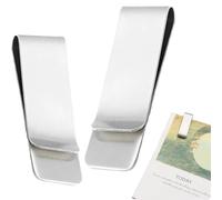 CALLYSONIC 2 Stück Edelstahl Geldklammern,geldscheinklammer,Metall Geldklammer,Silber Geldclip,geldklammer Herren,für Bargeld, Invoice, Visitenkarte, Kreditkarte(Silber)