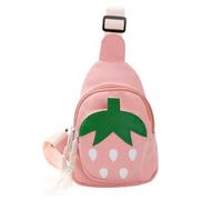 CALLYSONIC Kinderrucksack Mädchen, Erdbeerförmiger Kindergartenrucksack, Niedlicher Mini-Rucksack für Kleinkinder, 3-Taschen, Schulanfangsgeschenk (1)