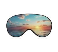 Calm at The Sunset Augenmaske, seitliche Schlafmaske, leichte Augenbinde, Schlafmaske, Nasenpolster und Gummiband für Kinder, Frauen und Männer