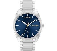 Calvin Kein Klein Analog Quarzuhr für Herren Kollektion Progress mit Silbernes Edelstahlarmband - 25200446