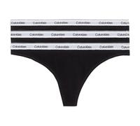 Calvin Klein Strings 3er-Pack Damen mit elastischem Bund Schwarz XS