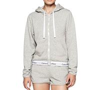CALVIN KLEIN 000QS5667E TOP HOODIE FULL ZIP SWEATER Damen, Grey, M