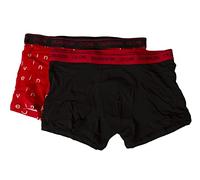 Calvin Klein 2er-Pack Herren-Boxershorts CK elastisch auf Sicht Artikel NB2670A Trunk 2PK, 6LP Falling Logo Print Exact/Black, L