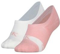 Calvin Klein 2P Glossy High Cut Footie Socks Weiß/Rosa Gr 39/42 Damen