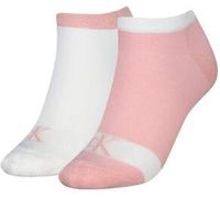 Calvin Klein Legwear Calvin Klein 2P Glossy Sneaker Socks Weiß/Rosa Gr 39/42 Damen
