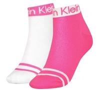 Calvin Klein Damen Quarter Socken, Rosa, Einheitsgröße (2er Pack)