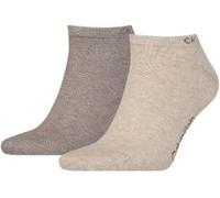 2er Pack Calvin Klein lässige Sneakersocken Herren 008 - brown melange 39-42