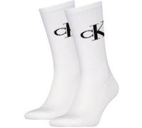 Calvin Klein Legwear Calvin Klein 2P Monogram Crew Socks Weiß Gr 39/42 Herren