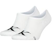 Calvin Klein 2P Monogram High Cut Footie Socks Weiß Gr 39/42 Herren